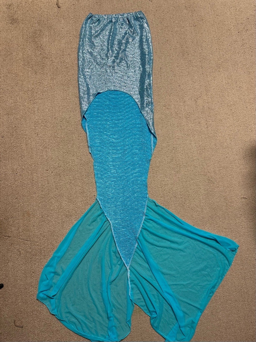 Turquoise Mermaid Tail Costume Skirt